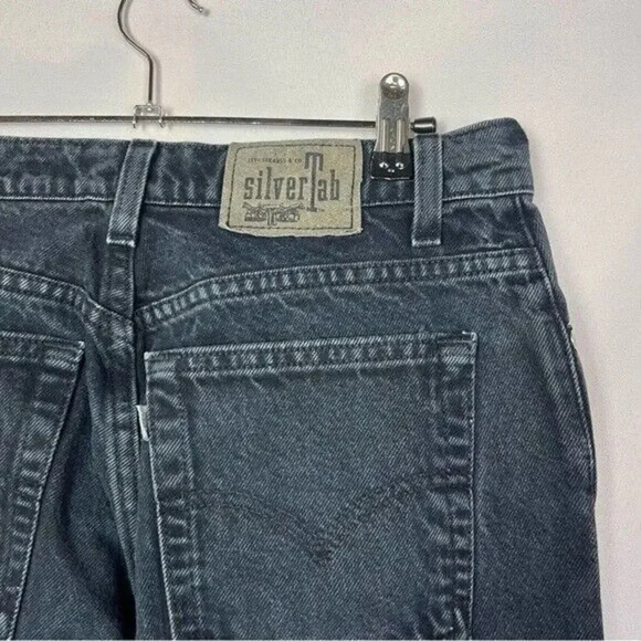 Levi's Silver Tab Black Lowcut Straight Leg Jeans 30 - Picture 4 of 4